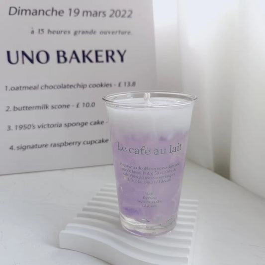 Purple Love Bubble Water Candle