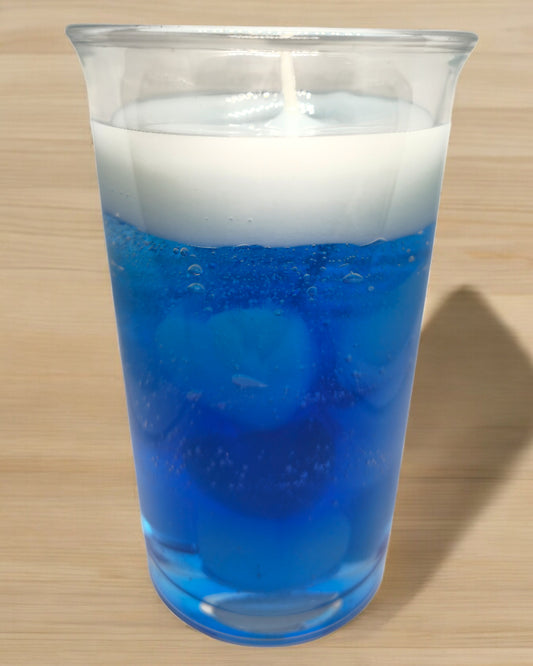Blue Love Bubble Water Candle