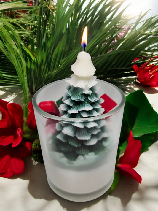 Green Tree Cup Candle