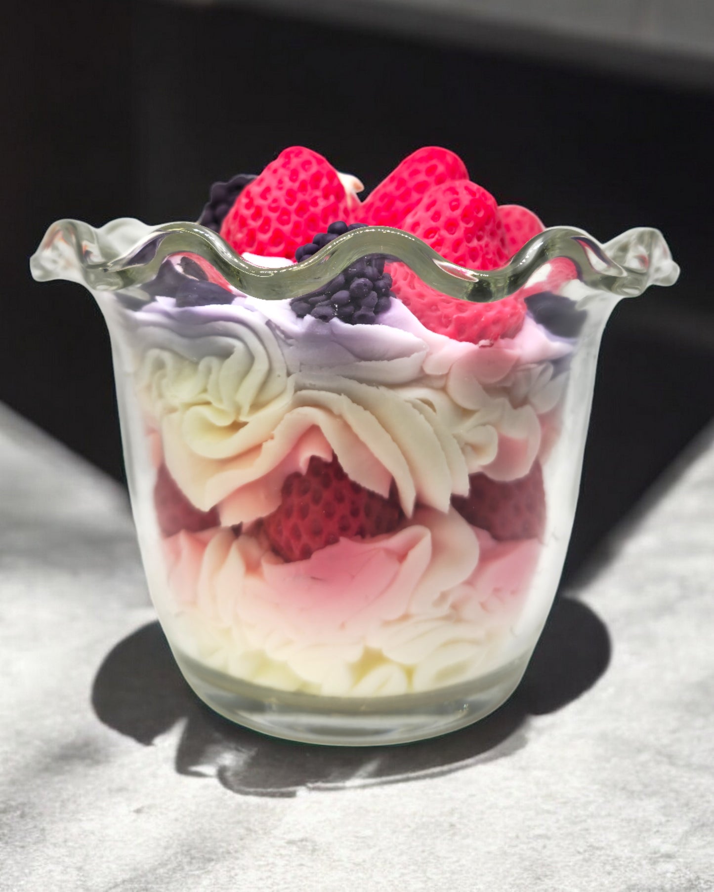 Strawberry Yogurt Cup Candle