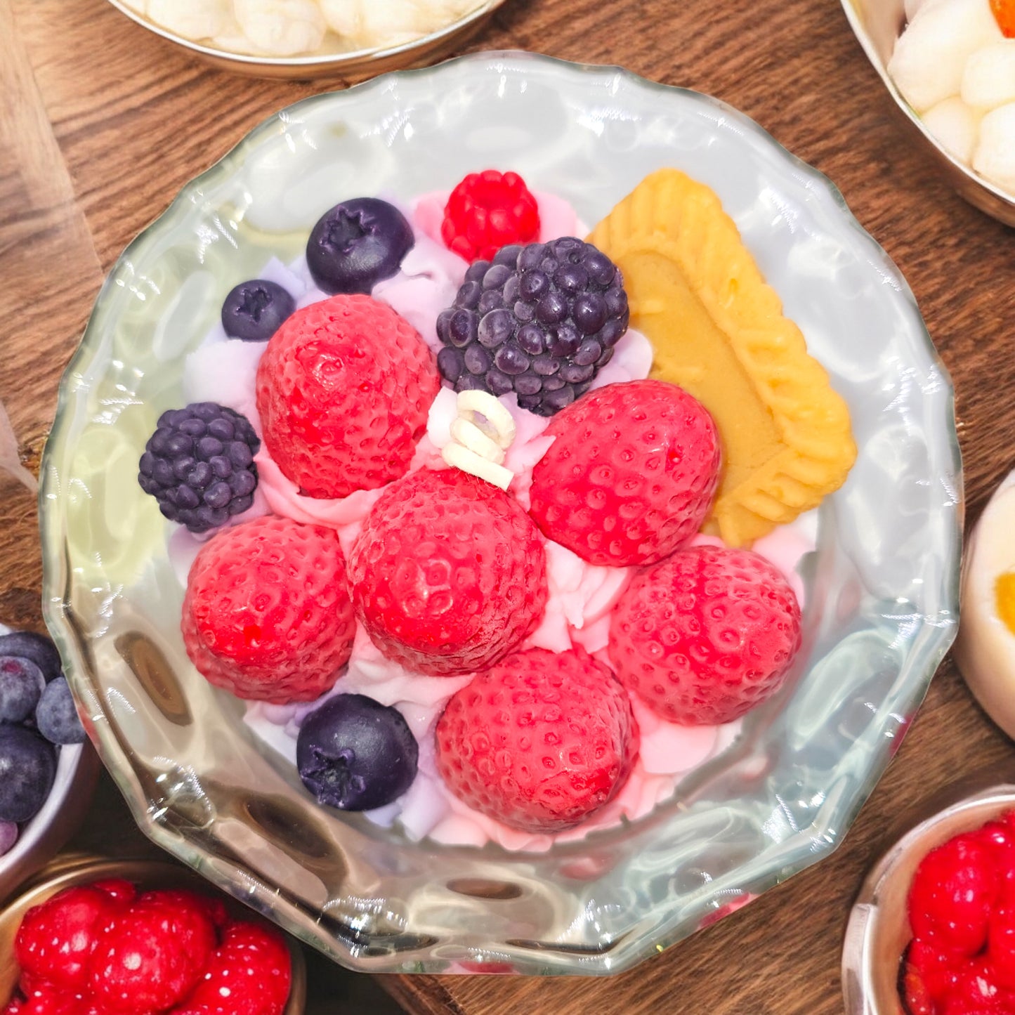 Strawberry Yogurt Cup Candle