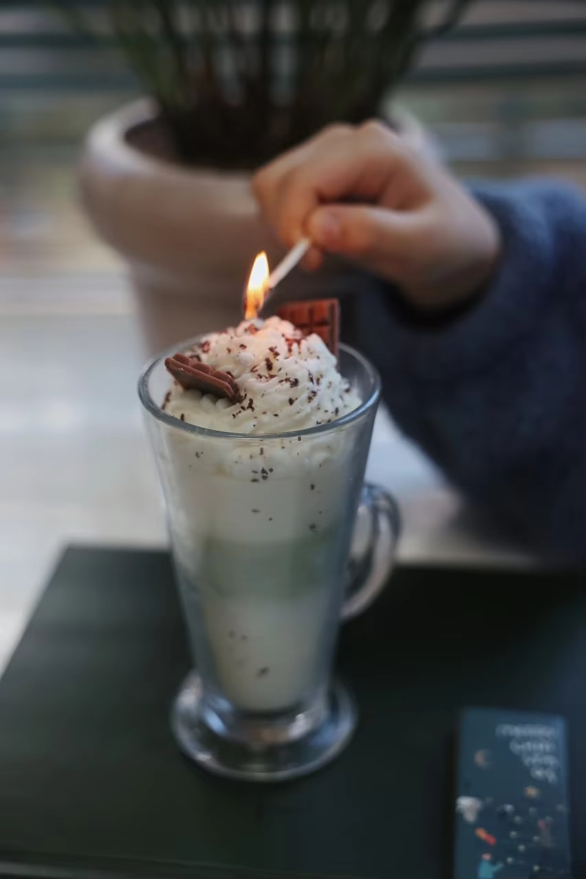 Cold Coffee Cup Candle