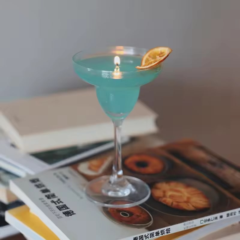 Blue Lemon Cocktail Candle