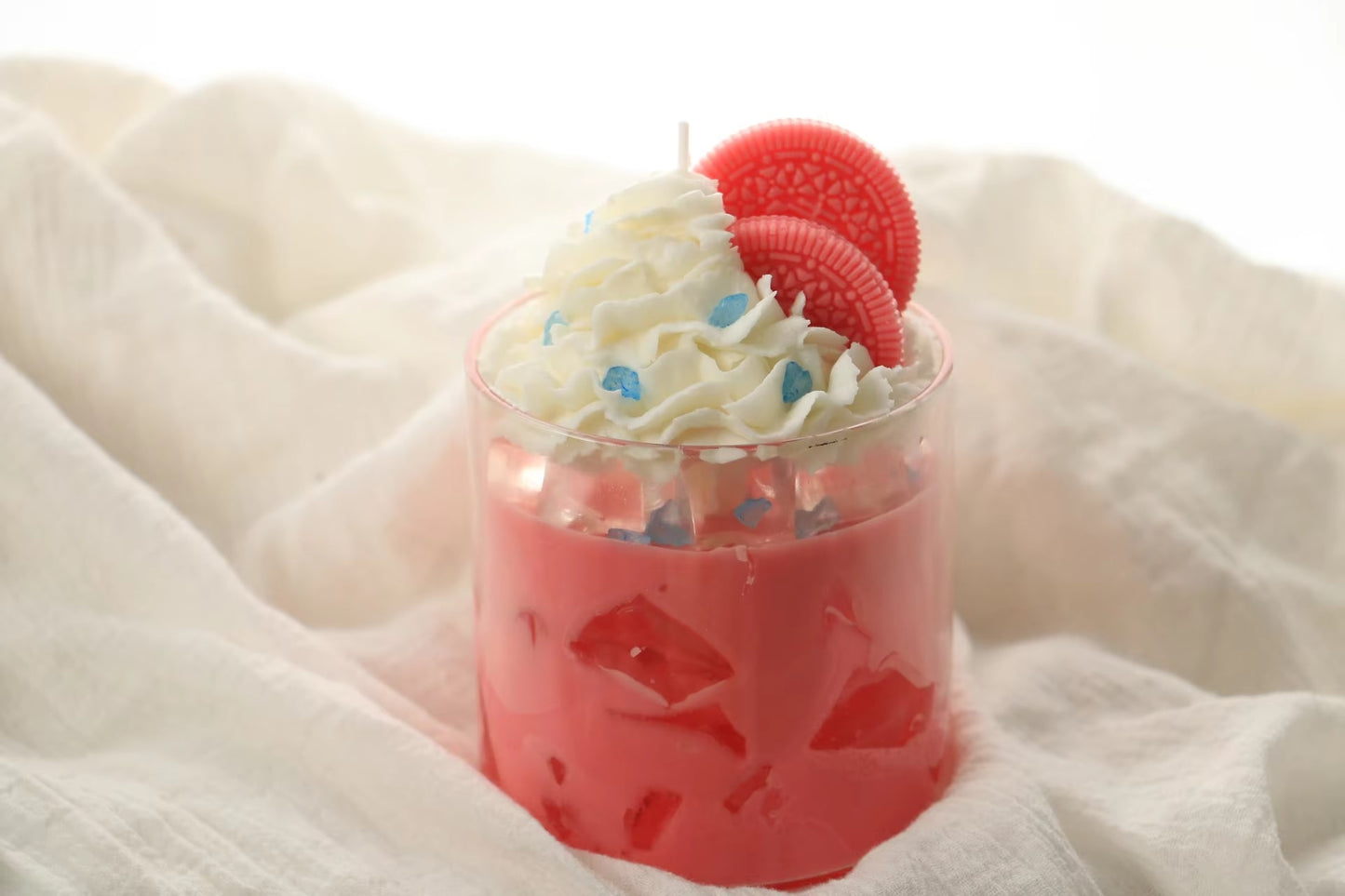 Pink Cream Shake Drink Candle