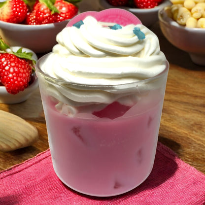 Pink Cream Shake Drink Candle