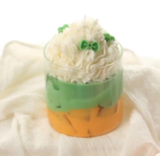 Green-Yellow Cream Shake drink Candle