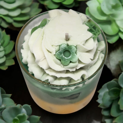 Green-Yellow Cream Shake drink Candle