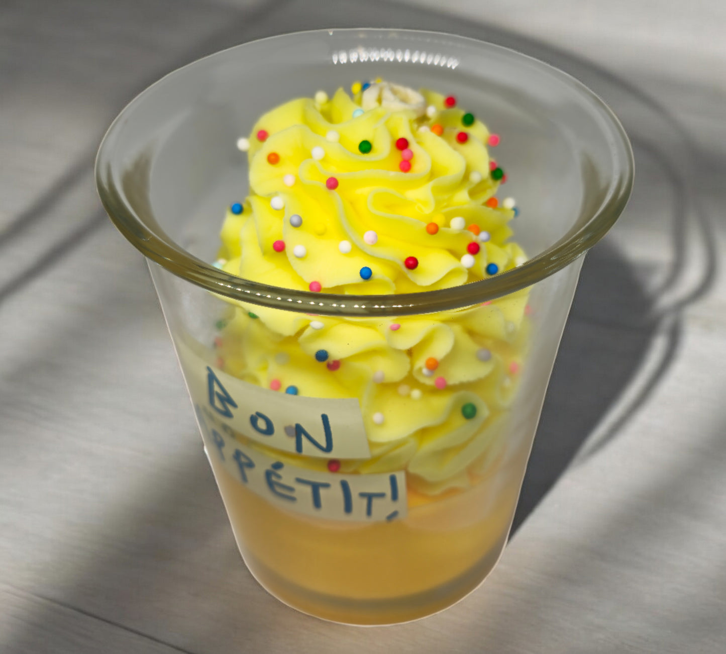 Lemon Ice Cream Cup Candle