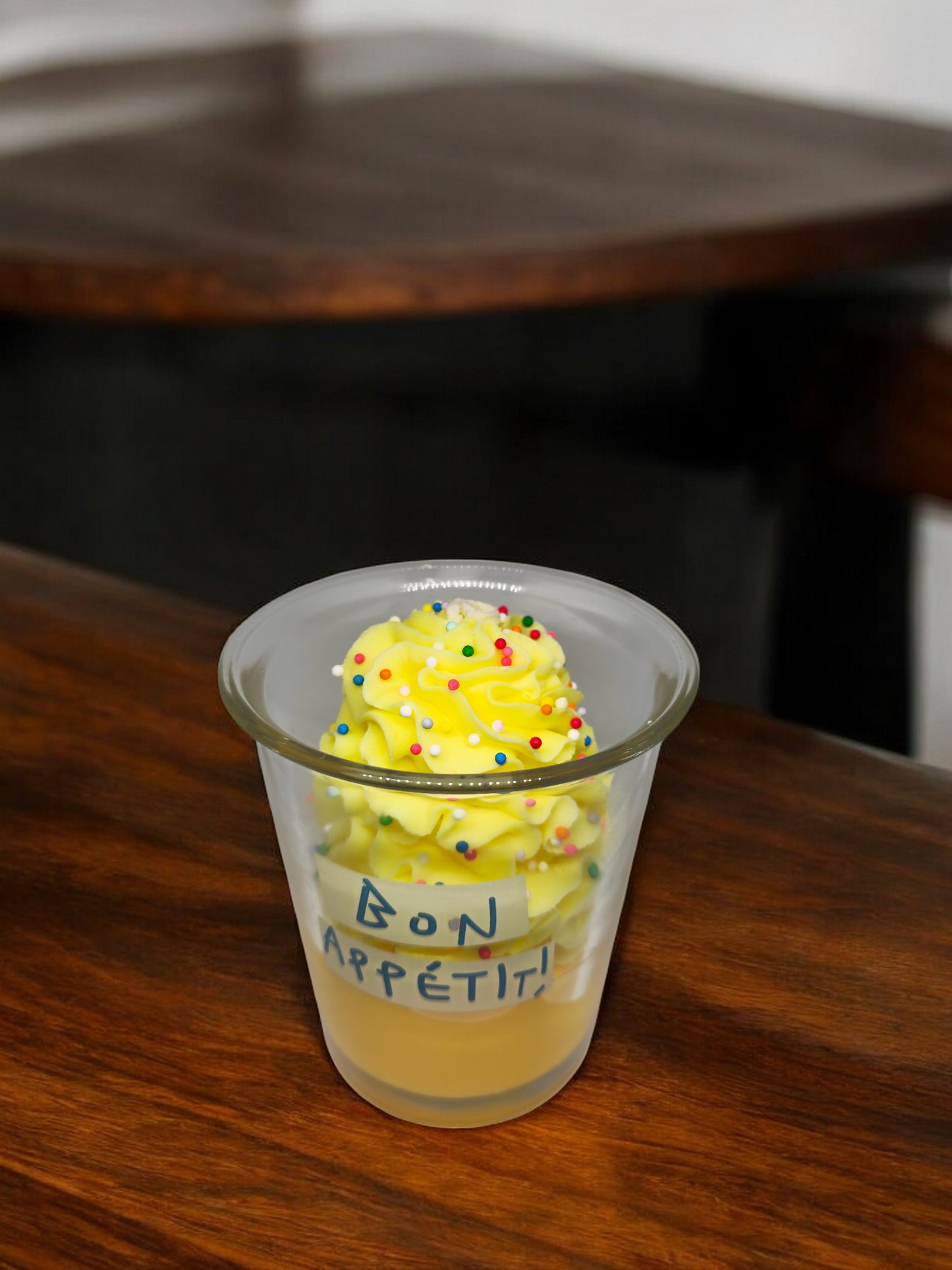 Lemon Ice Cream Cup Candle