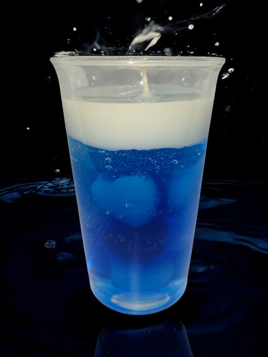 Blue Love Bubble Water Candle