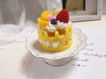 Fruit Waffle Cake Candle