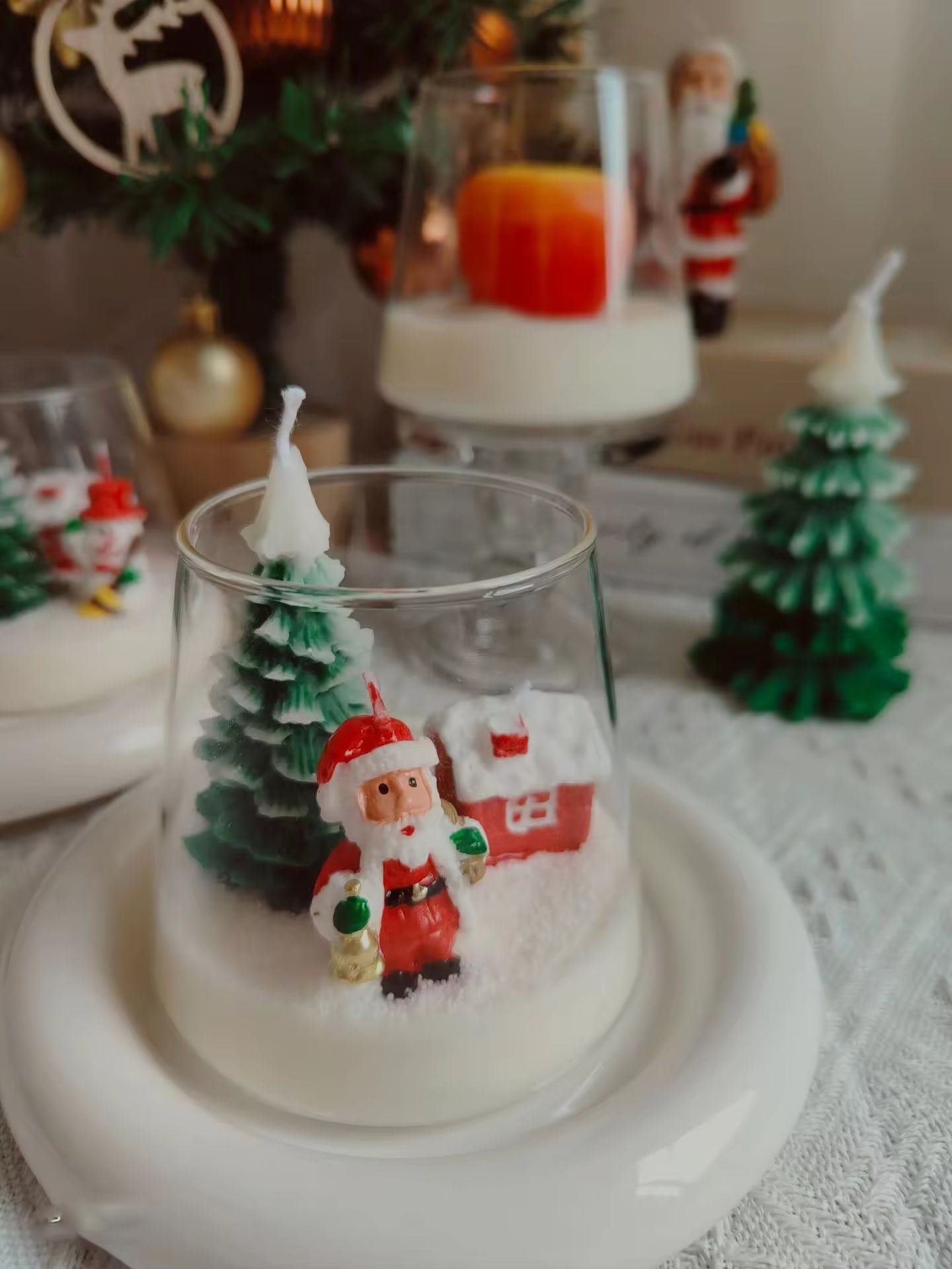 Santa Cup Candle