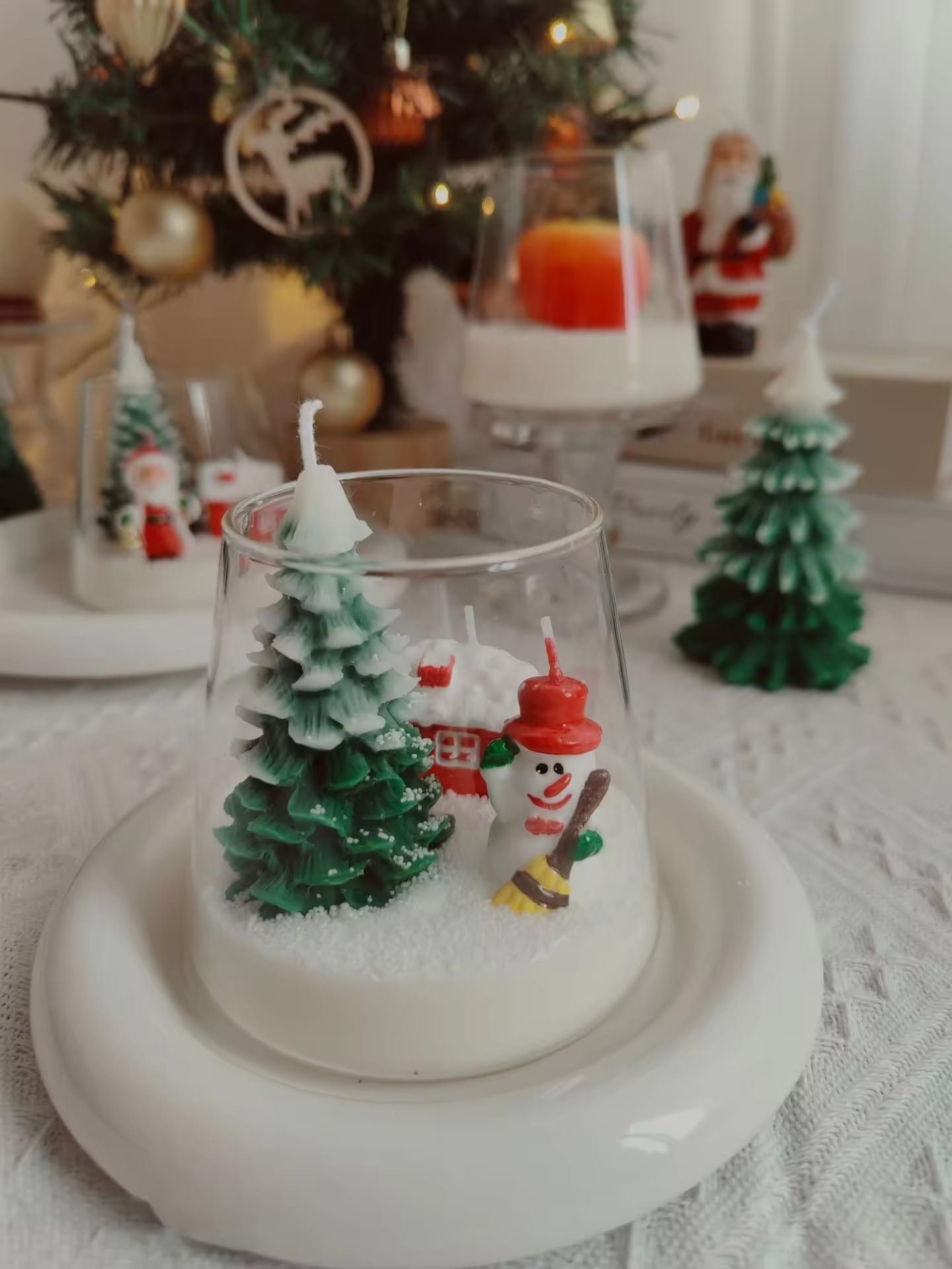 Snowman Cup Candle