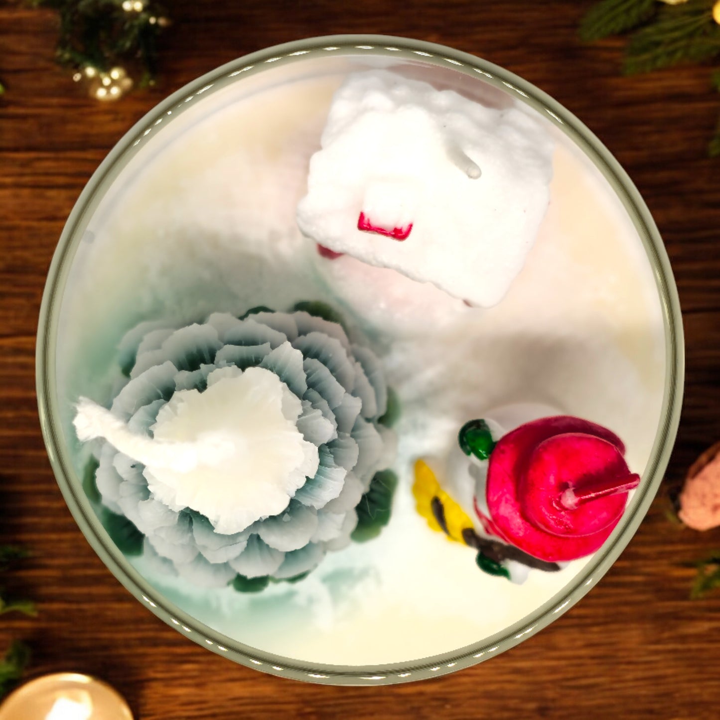 Snowman Cup Candle