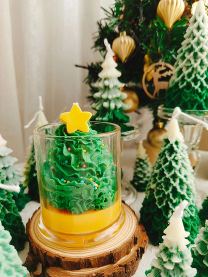 Star on Tree Cup Candle