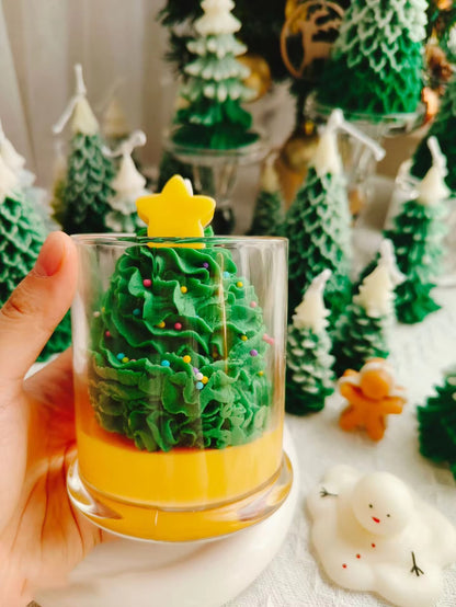 Star on Tree Cup Candle