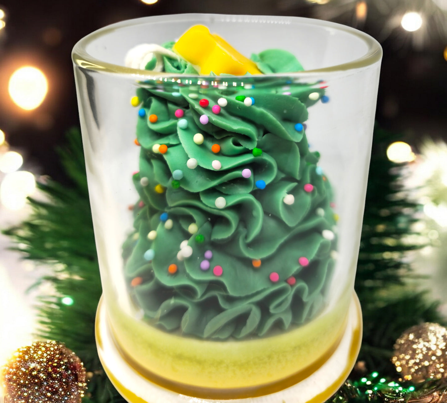 Star on Tree Cup Candle