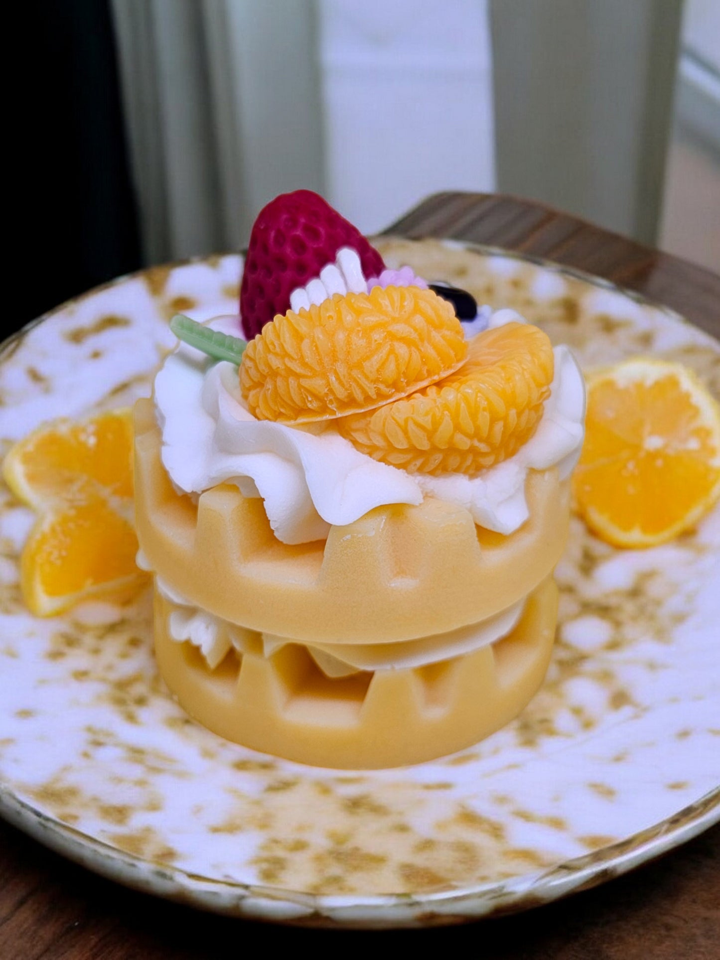 Fruit Waffle Cake Candle