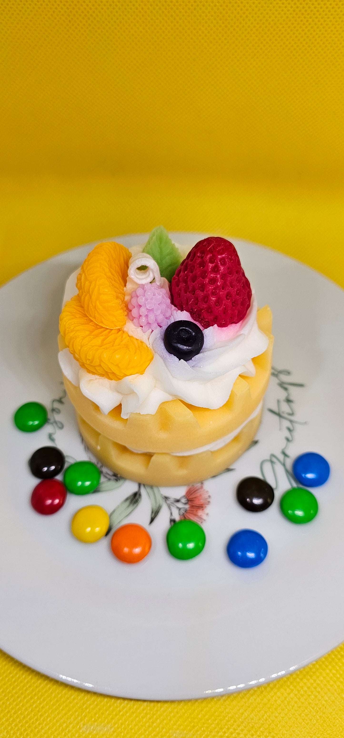 Fruit Waffle Cake Candle